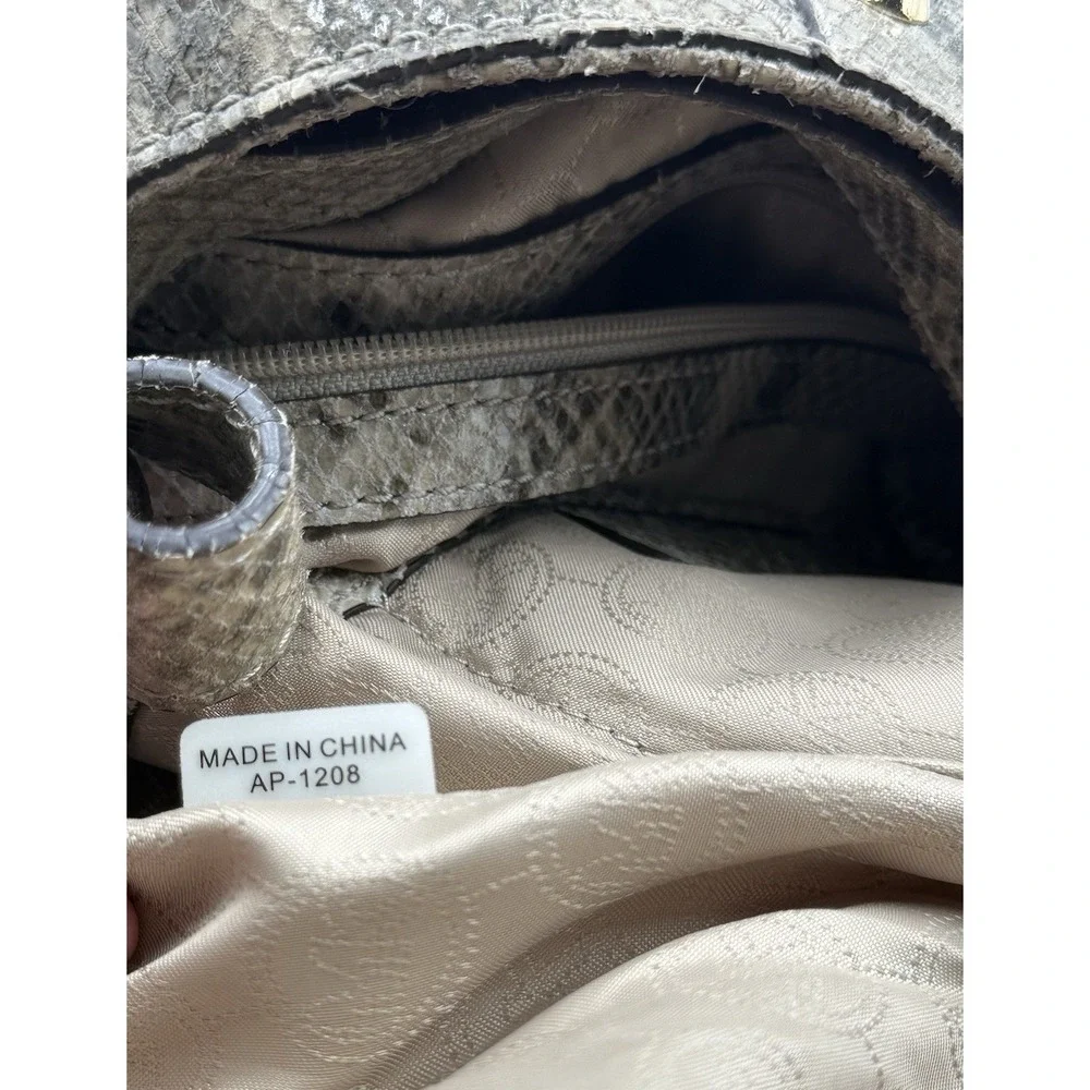 Michael Kors Snake Skin Gold Studded Large Hobo Shoulder Bag Crossbody Strap